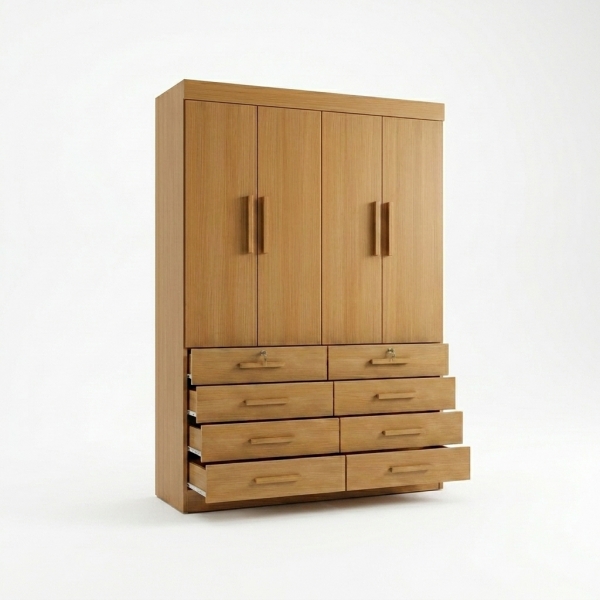 Guarda-Roupa Casal Austin 4 Portas e 8 Gavetas - Cinamomo