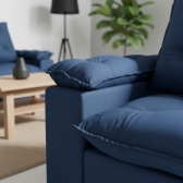 Sofá Retrátil e Reclinável Grécia com Pillow Top - Azul