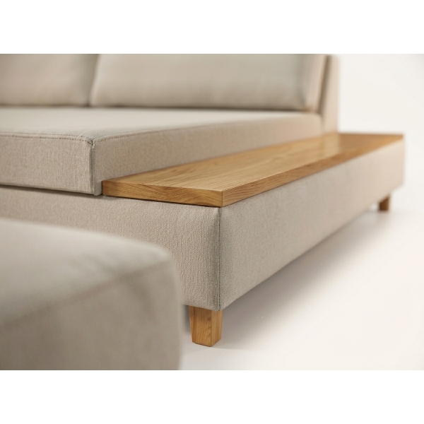 Sofá 2.15m Tesla Living com Chaise Linho