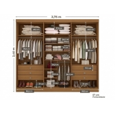 Guarda-Roupa Casal Detroit Plus 6 Portas - Cinamomo