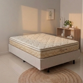 Conjunto Cama Box Casal Firenze 1.38X1.88 Palha