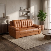 Sofá 3 Lugares Pitsburgo 2.07m Espuma D33 e Molas S - Terracota