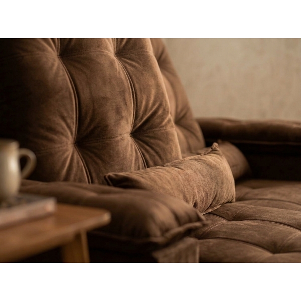 Sofá Retrátil e Reclinável Grécia com Pillow Top - Marrom