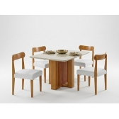 Conjunto Mesa Granada 1,20m com 4 Cadeiras Azaleia