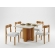 Conjunto Mesa Granada 1,20m com 4 Cadeiras Azaleia