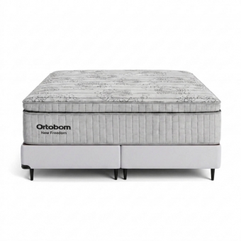 Conjunto Cama Box Queen New Freedom Branco