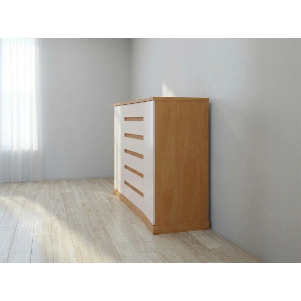 Cômoda 2 Portas 7 Gavetas Bari 1,73m Amêndoa/Off White