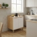 Balcão de Cozinha Pandora 80cm 2 Portas em MDF - Amêndoa/Off White