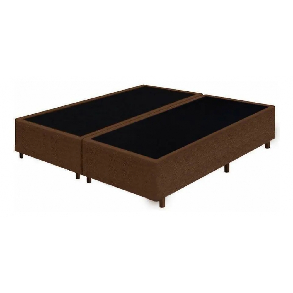 Base Box Queen Universal - Veludo Marrom