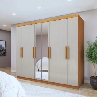 Guarda-Roupa Casal Bravo Easy Slim 8 Portas e 4 Gavetas