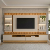 Conjunto Rack e Painel Baeza 1.80m Tauari