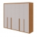 Guarda-Roupa Casal Virtus 6 Portas e 6 Gavetas 100% MDF - Amêndoa/Off White
