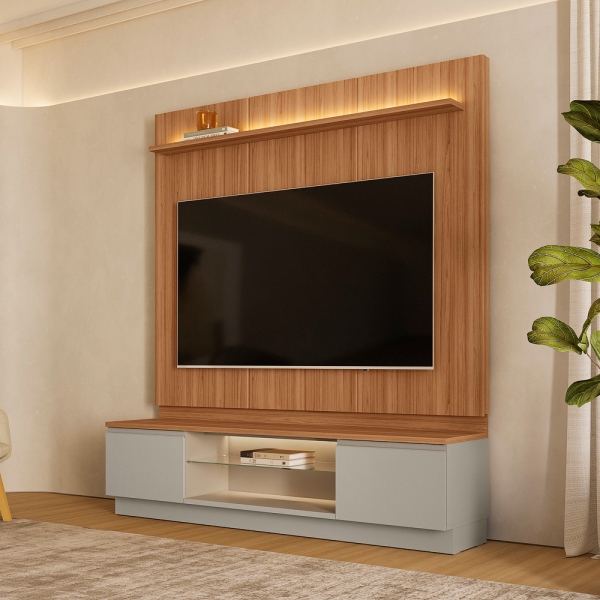 Rack e Painel Lumina com LED 2,00m