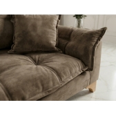 Sofá Living Firenze 2,00m Assento D28 Soft e Molas Espirais - Marrom