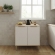 Balcão de Cozinha Pandora 80cm 2 Portas em MDF - Amêndoa/Off White