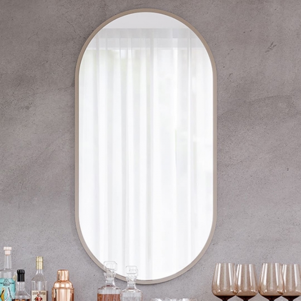 Espelho Decorativo Oval com Moldura em Laca Bello