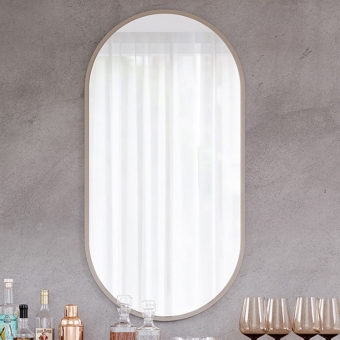 Espelho Decorativo Oval com Moldura em Laca Bello