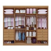 Guarda-Roupa Casal Ripado Boston 8 Portas 8 Gavetas 100% MDF - Branco