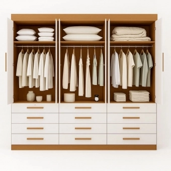 Guarda-Roupa Casal Austin Plus 6 Portas e 12 Gavetas