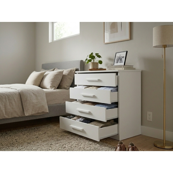 Cômoda Space 4 Gavetas - Branco