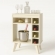 Bar Adega Plumas Retrô MDF 25mm com Nicho para Garrafas - Off White