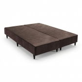 Base Box Sommier Queen 1,58m Camurça Marrom