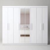 Guarda-Roupa Casal Bravo Easy Slim 8 Portas e 4 Gavetas - Branco