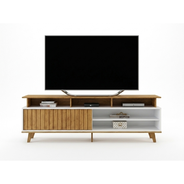 Estante Home Theater para TV de até 65 Polegadas Fauna - Cedro/Bali