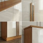 Guarda-Roupa Casal Bianca 6 Portas e 6 Gavetas 100% MDF - Nature/Off White