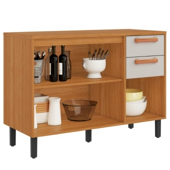 Balcão de Cozinha Júpiter 1.20m 3 Portas e 2 Gavetas