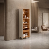 Cristaleira Palma 2 Portas com Vidro com LED