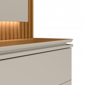Home New Saragoça Painel Ripado com LED - Nature/Off White