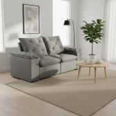 Sofá Retrátil e Reclinável Grécia com Pillow Top - Cinza