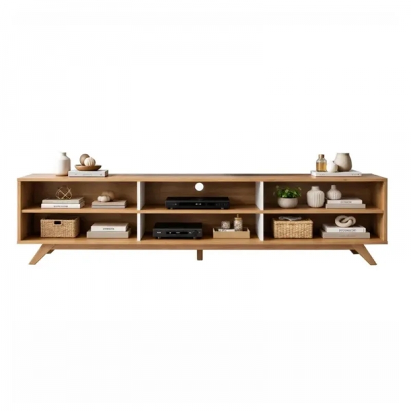 Estante Home Status 2.00m TV até 60 polegadas - Cinamomo/Off White