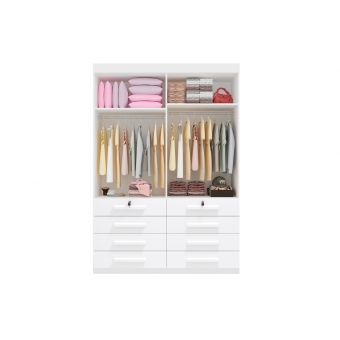 Guarda-Roupa Casal Austin 4 Portas e 8 Gavetas