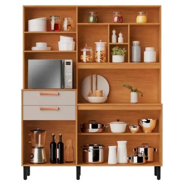 Kit Cozinha Júpiter com Corrediças Telescópicas - Cinamomo/Off White