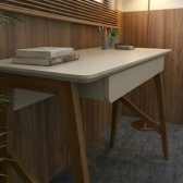 Escrivaninha Zodíaco 1,25m Tampo MDF Chanfrado