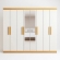 Guarda-Roupa Casal Bravo Easy Slim 8 Portas e 4 Gavetas - Amêndoa/Off White