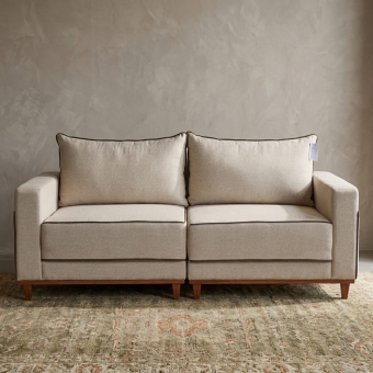 Sofá Living Loren 2.16m 3 Lugares Molas Ensacadas