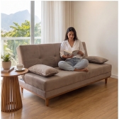 Sofá-Cama 3 Lugares Madrid Reclinável com Espuma D26 - Veludo