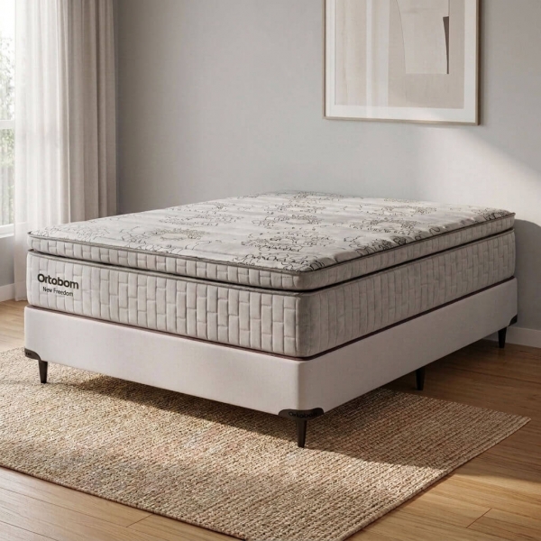 Conjunto Colchão Casal New Freedom com Base Box Sommier