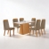 Mesa de jantar com 6 Cadeiras Diamante 100% MDF - Capuccino/Cinamomo