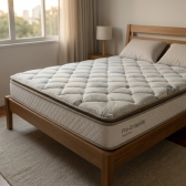 Colchão Casal Ortopédico Espuma D33 Double Face - Bege