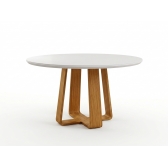 Mesa de Jantar Redonda Topázio 110cm Cinamomo