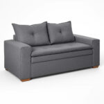 Sofá Le Mans 2 Lugares – Veludo Cinza – 150cm