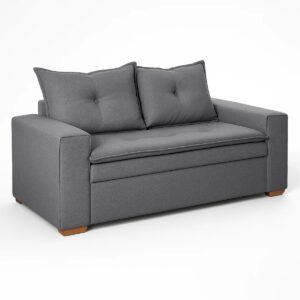 Sofá Le Mans 2 Lugares – Veludo Cinza – 150cm
