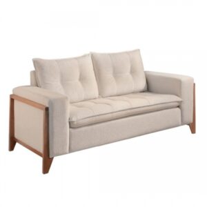 Sofá 2 lugares Madri - Chenille Bouclê Creme - 156 cm