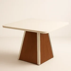 Mesa de Jantar Bragança Naturale/Off white - 135x135