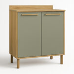 Balcão de cozinha 2 portas Diamantina - Cinamomo/menta - 80x95