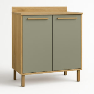 Balcão de cozinha 2 portas Diamantina - Cinamomo/menta - 80x95